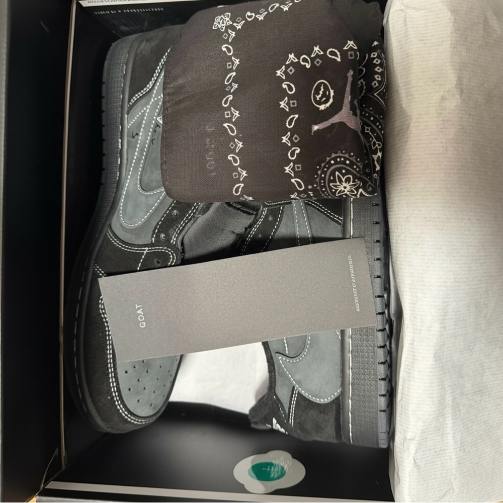 Travis Scott Phantom Black AJ1 Retro Low OG SP/ DM7866-001 - Picture 7 of 12